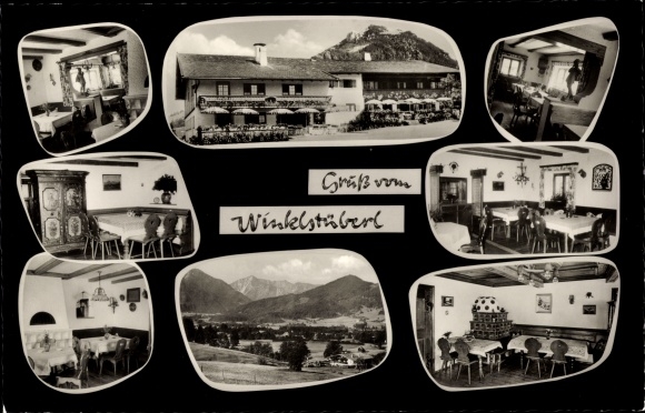 Postcard Winkl Fischbachau Oberbayern, Cafe Winklstüberl, interior view
