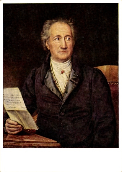Artist Postcard Stieler, JK, poet and writer Johann Wolfgang von Goethe, portrait