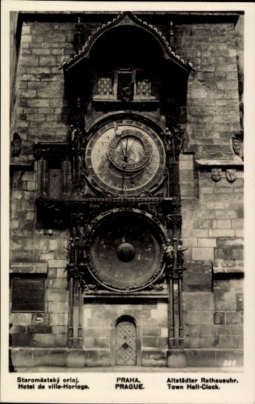 Ak Praha Prag Tschechien, Altstädter Rathausuhr