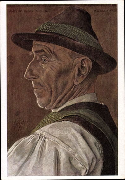 Artist PC Willrich, W., Tyrolean old farmer, Alois Innerhofer, German blood nobility, VDA