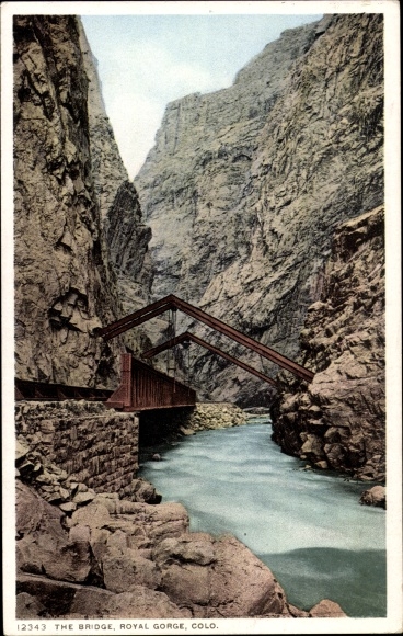 Ak Colorado Verenigde Staten, Royal Gorge, Brug