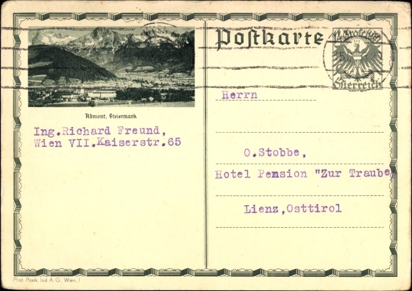KP pocztówkowa Admont Styria, panorama