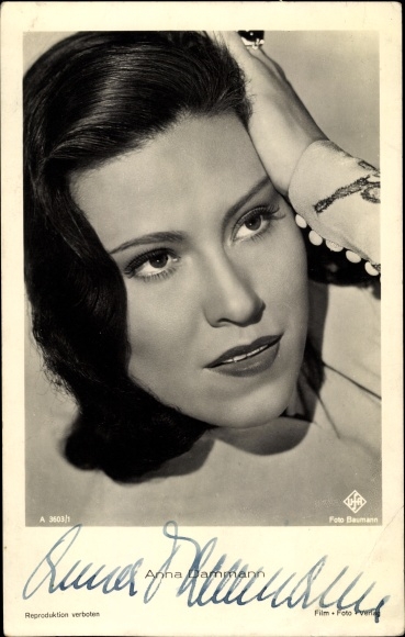Ak Schauspielerin Anna Dammann, Portrait, Autogramm