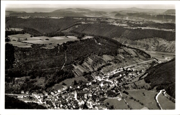 Wiesensteig area in Württemberg, aerial photograph