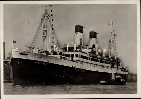 Postcard steamship MS Monte Sarmiento, HSDG