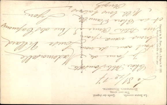 Artist Postcard Mastroianni, Domenico, Happy New Year, Source of Youth, Allegory No. 285