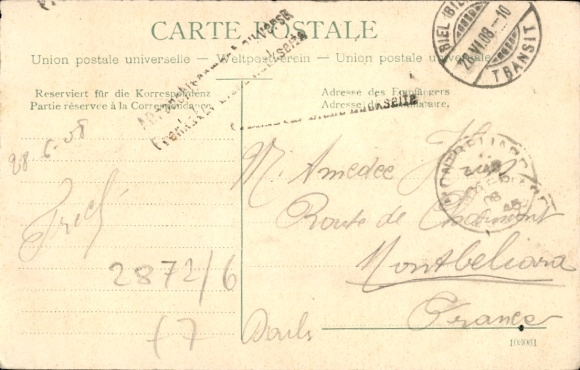 Postcard Biel Bienne Kt. Bern, Taubenloch Gorge, Railway Bridge