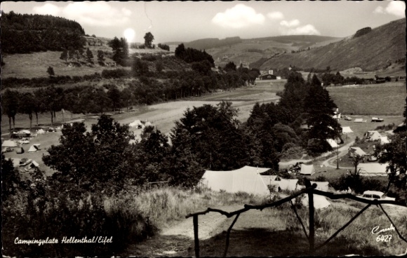 Postcard Hellenthal in the Eifel, campsite tent camp, Eifel, nature, landscape