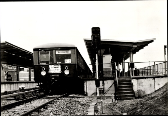 Ak Berlin Marzahn, S Bahnhof, Ahrensfelde-Warschauer Straße, 1. Fahrt am 30.12.1982