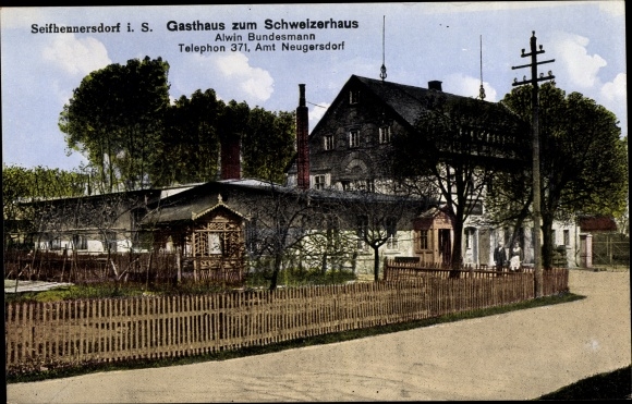 Ak Seifhennersdorf in Sachsen, Gasthaus zum Schweizerhaus