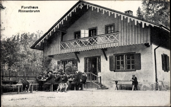 PC Rinnenbrunn Neuhaus an der Pegnitz in the Nuremberg region of Bavaria, lot at the forester&#39;s house, forester