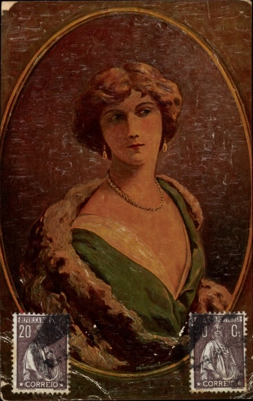 Artist Postcard Hähnel, aristocrat, painted portrait of a woman