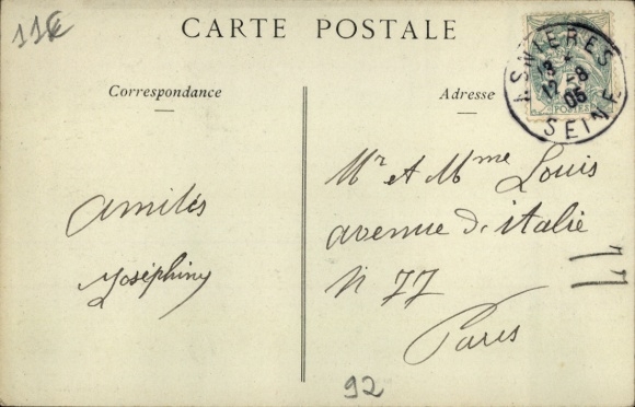 Postcard Courbevoie Hauts de Seine, Kiosque et Place Charras