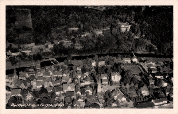 Ak Ründeroth Engelskirchen im Oberbergischen Kreis, Fliegeraufnahme