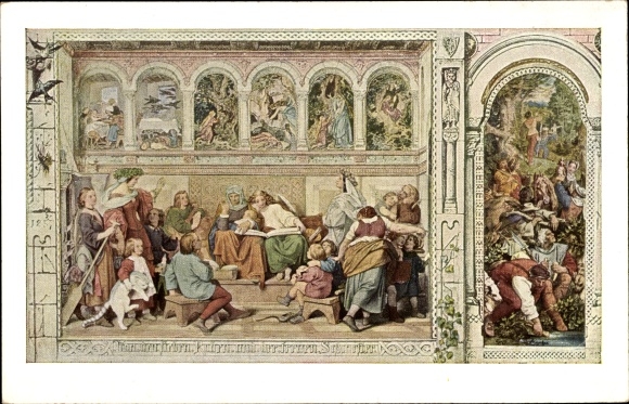 Artist Postcard Schwind, Moritz von, The Fairy Tale of the Seven Ravens, No. I, Brothers Grimm
