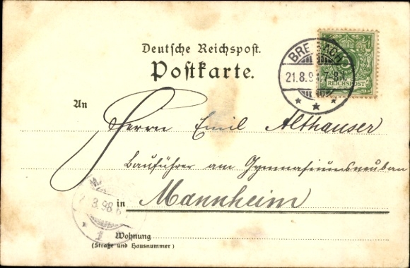 Artist Chromo-Litho Biese, C., Breisach am Oberrhein, general view