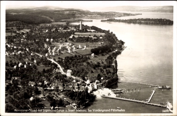 Ak Staad Konstanz am Bodensee, Luftaufnahme