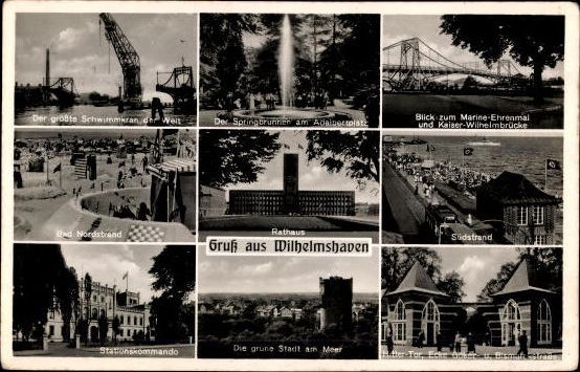 10 alte Ak Ostseebad Wilhelmshaven, diverse Ansichten