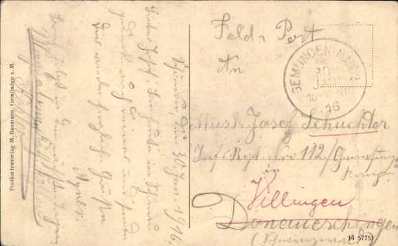 Postcard Schönau Gemünden am Main, partial view