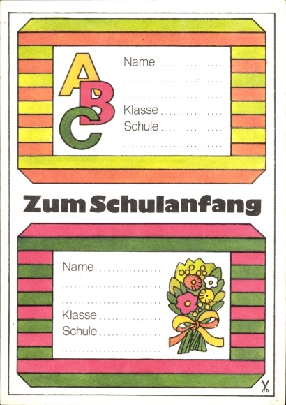 Postcard Congratulations Back to School, Booklet