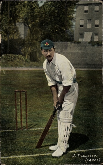 Postcard Johnny Tyldesley, Cricket Player, portrait