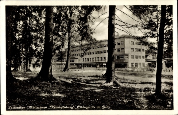 Postcard Elbingerode Oberharz am Brocken, deaconesses motherhouse Neuvandsburg