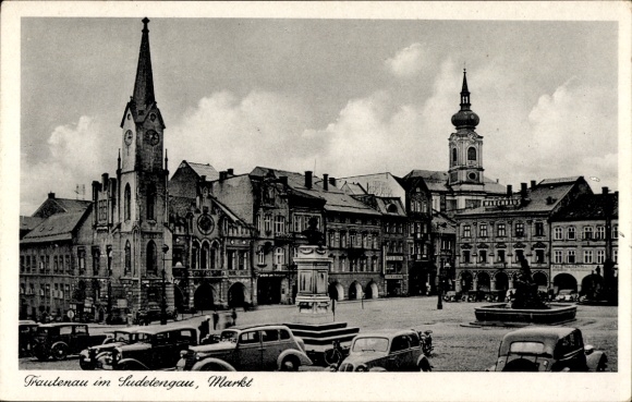 Ak Trutnov Trautenau Riesengebirge Region Königgrätz, Marktplatz