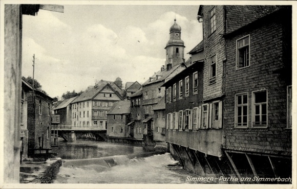 Postcard Simmern im Hunsrück, Simmerbach