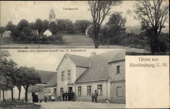 PC Blankenburg Oberuckersee Uckermark, total view, bakery pub