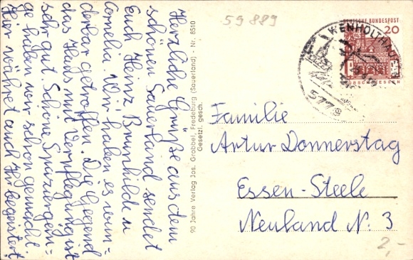 Postcard Wenholthausen Eslohe in Sauerland, general view