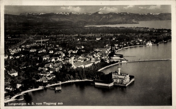 Ak Langenargen am Bodensee, Fliegeraufnahme