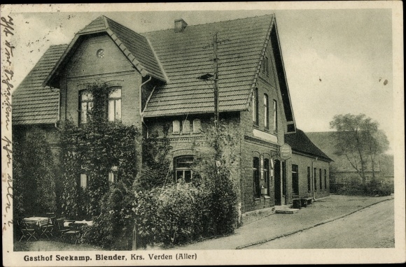 Postcard Blender in Lower Saxony, Gasthof Seekamp