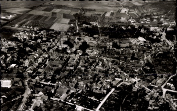 Ak Groß Umstadt in Hessen, Fliegeraufnahme, Weininsel
