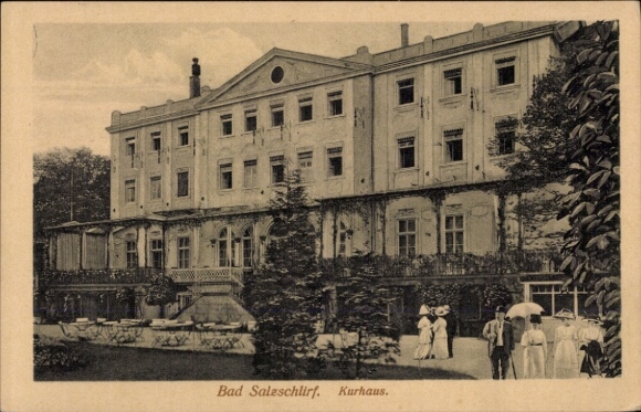 Postcard Bad Salzschlirf in Hesse, Kurhaus