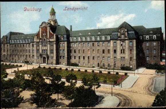 Postcard Duisburg in the Ruhr area, district court