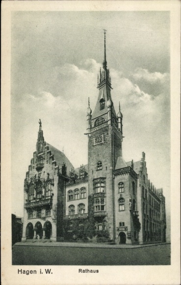 Ak Hagen in Westfalen, Rathaus