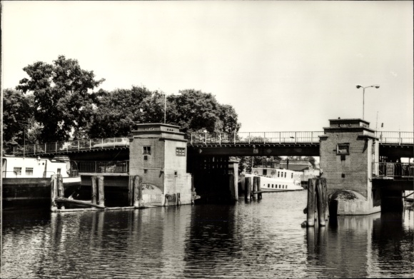 Briefkaart Anklam in Mecklenburg Vorpommern, Peenebrücke