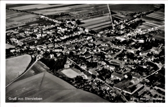 Ak Siersleben Gerbstedt im Harzvorland, Luftaufnahme
