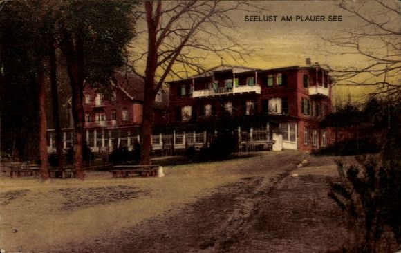 Postcard Plau am See Mecklenburg, Hotel Seelust, Plauer See