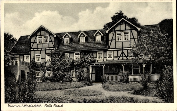 Ak Neitersen Wiedbachtal Rijnland-Palts, Haus Hassel, buitenaanzicht