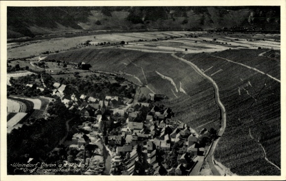 Postcard Neumagen Dhron on the Moselle, aerial photograph