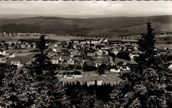 Postcard Schwarzenbach am Wald Upper Franconia, total view