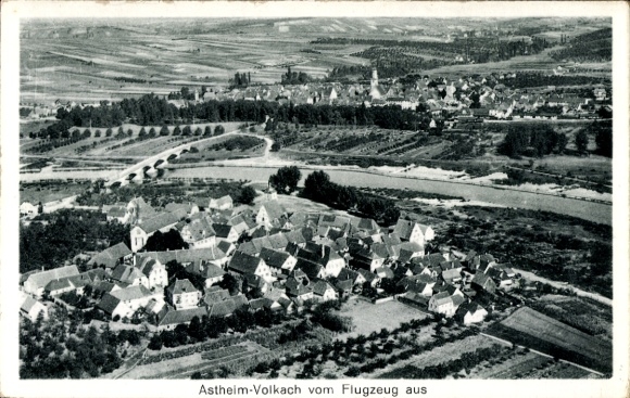 Ansichtkaart Astheim Volkach in Neder-Franken, luchtfoto