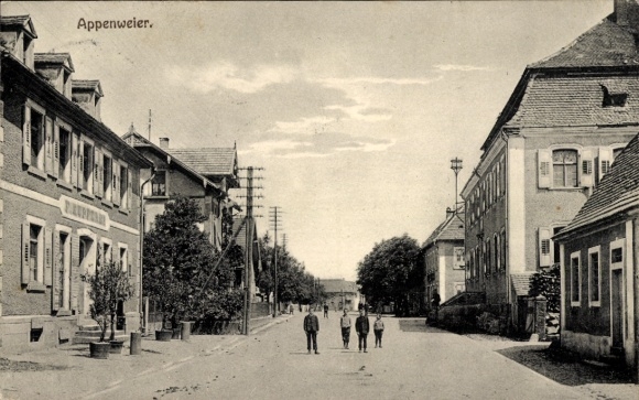 Postcard Appenweier in Baden Schwarzwald, street scene, children