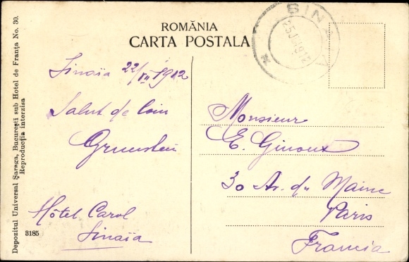 Postcard Romanian folk costume, Port National
