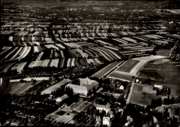 Postcard Erlenbad Obersasbach Sasbach in the Ortenau, aerial photograph of agriculture and sanatorium Ma
