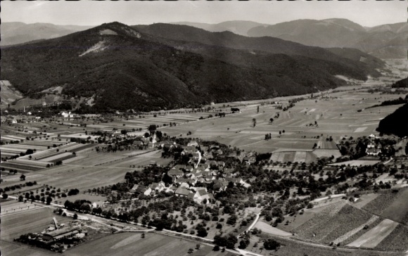 Postcard Grunern Staufen im Breisgau, aerial photograph