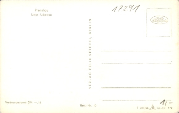 Postcard Prenzlau in the Uckermark, Lower Uckersee, Panorama