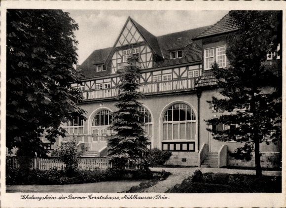 Postcard Mühlhausen in Thuringia, training center of the Barmer Ersatzkasse
