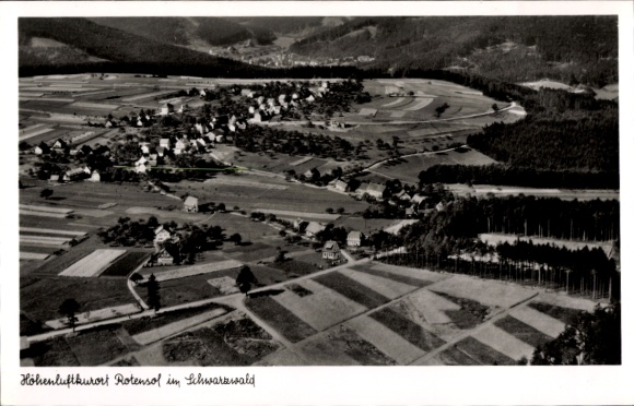 Postcard Rotensol Bad Herrenalb in the Black Forest, aerial photograph